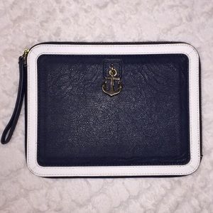 Juicy Couture Blue & White Anchor IPad Pouch